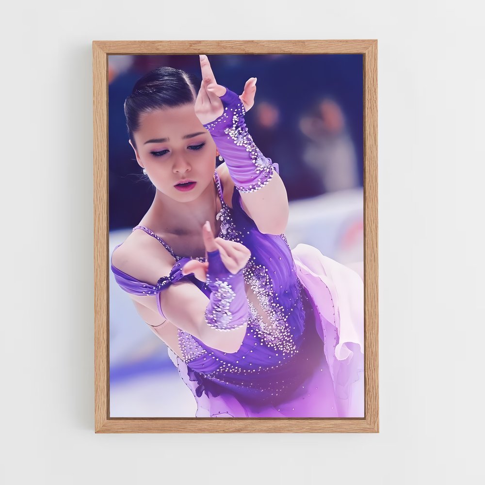 Poster Kamila de valieva exécute – affiche Patinage artistique (vue 4)